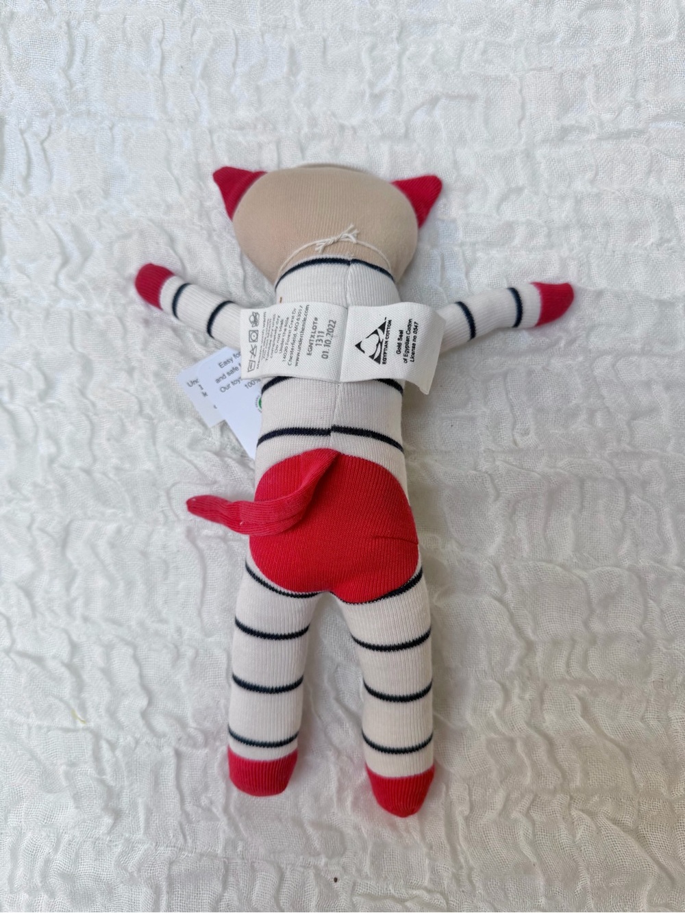NWT Under the Nile Scrappy’s Organic Cotton Cat Lovey - Picture 2 of 4
